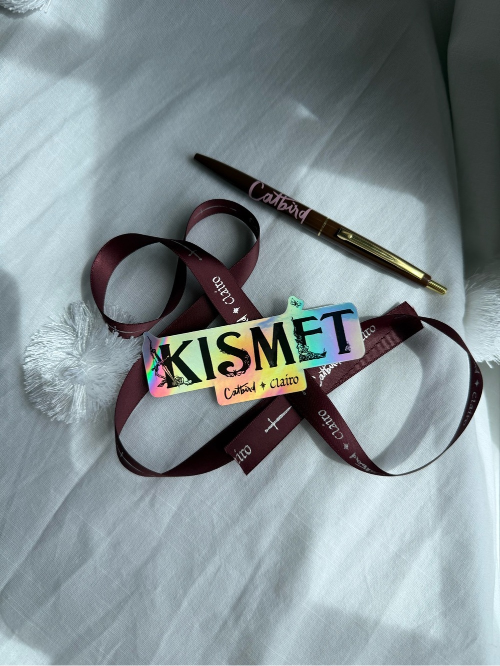 CATBIRD x CLAIRO Ribbon, Holographic KISMET Sticker, and Pen